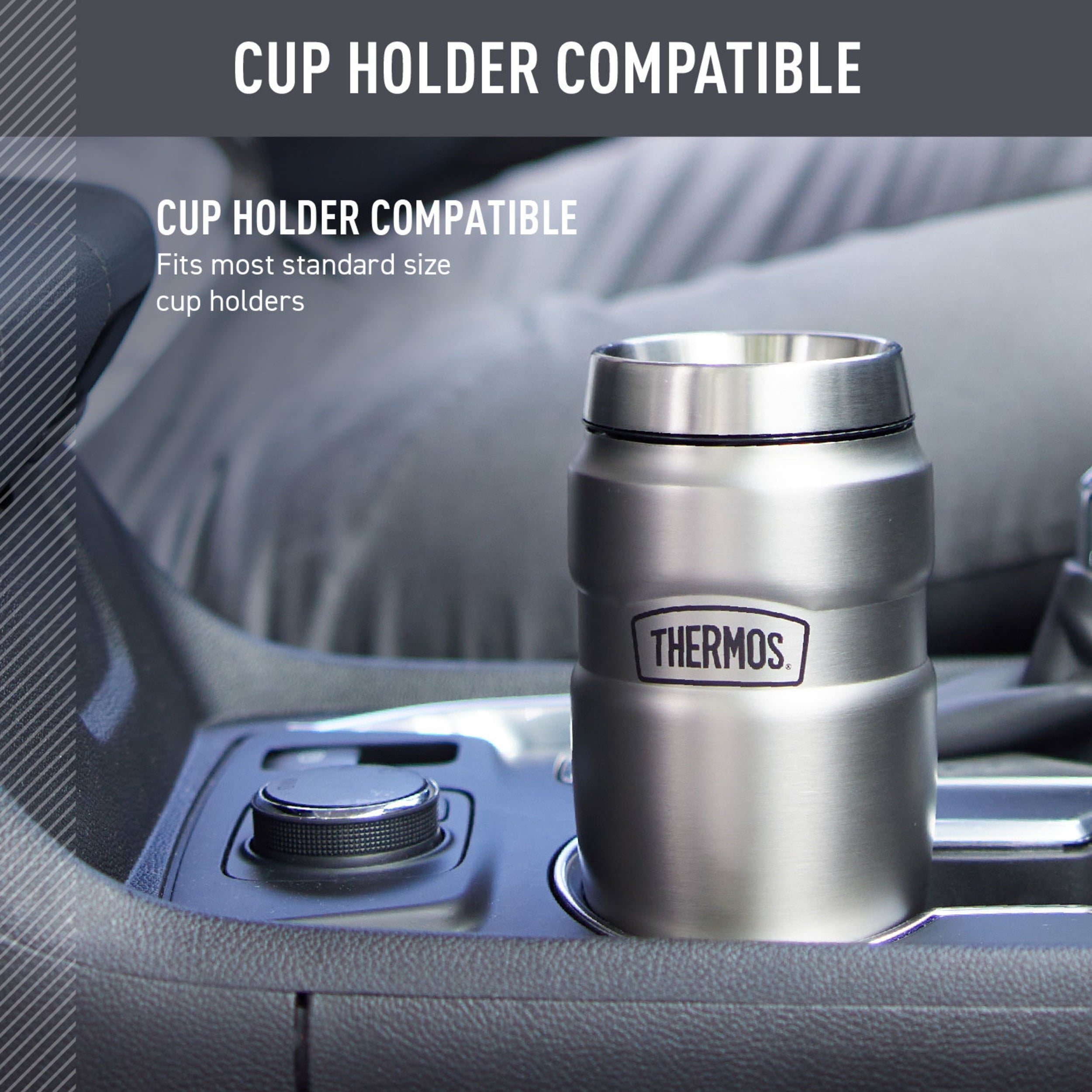 Thermos Stainless King Vacuum Insulated Stainless Steel Tumbler, 16oz, Matte Rustic Red