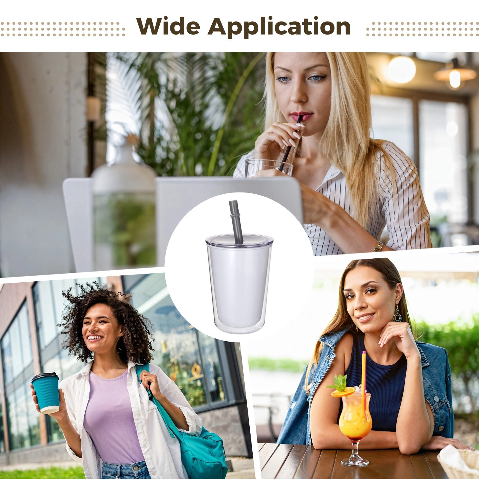 4 PackPack 24 oz Tumblers with Lids & Straws – Double Wall Insulated Plastic Cups, Leakproof, Food‑Safe, for Cold & Hot Drinks, Ideal for Daily Use, Travel & Outdoor