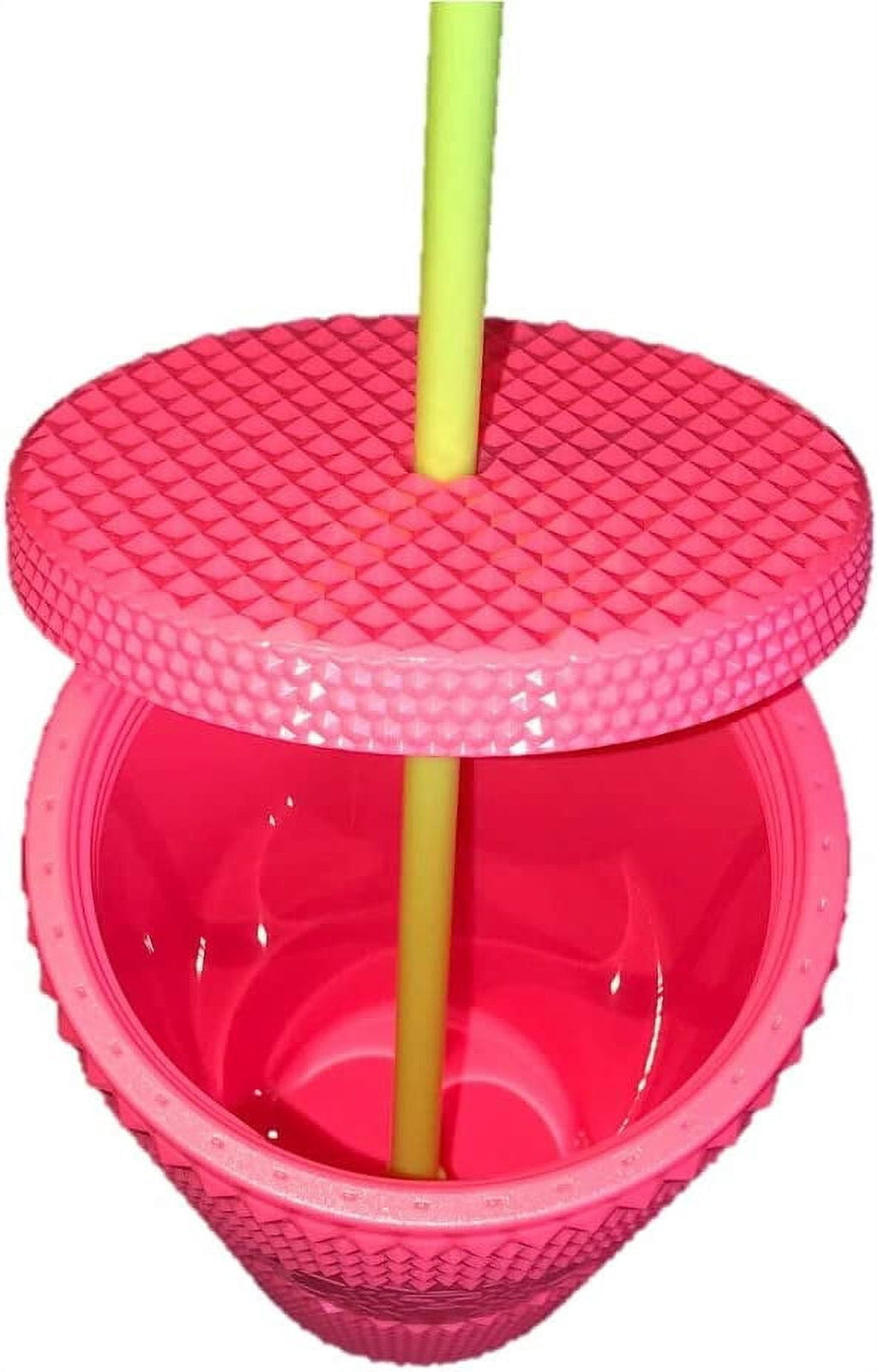 Starbucks 24 oz Dragon Fruit Studded Pink Tabbed Straw Tumbler