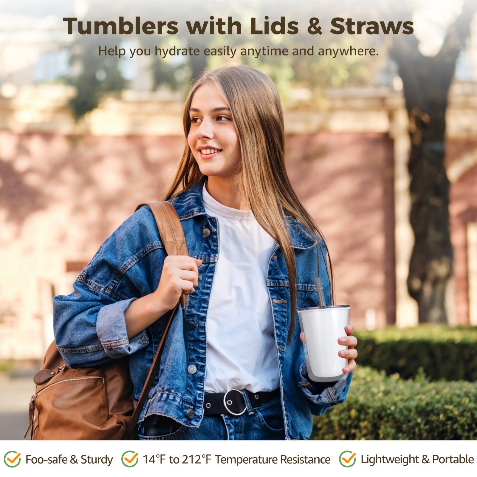 4 PackPack 24 oz Tumblers with Lids & Straws – Double Wall Insulated Plastic Cups, Leakproof, Food‑Safe, for Cold & Hot Drinks, Ideal for Daily Use, Travel & Outdoor