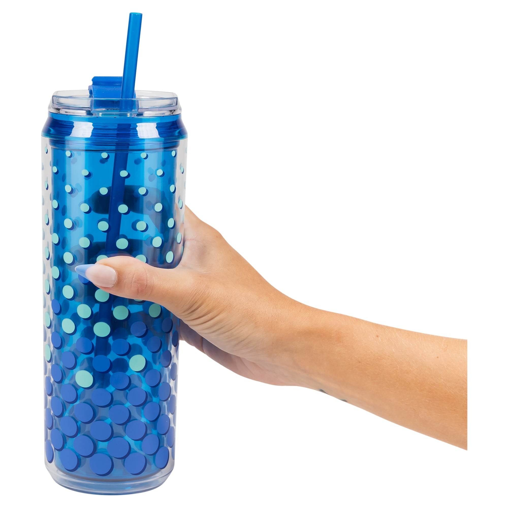 Cool Gear 3-Pack Modern Tumbler with Reusable Straw | Dishwasher Safe, Cup Holder Friendly, Spillproof, Double-Wall Insulated Travel Tumbler | Printed Variety Pack