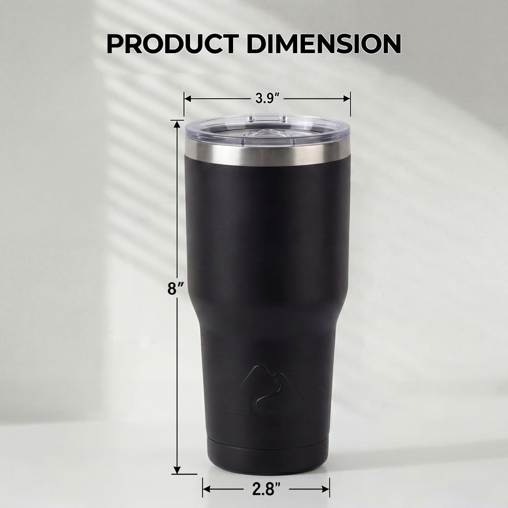 (6 pack) Ozark Trail 32 oz Stainless Steel Insulated Tumbler, Black