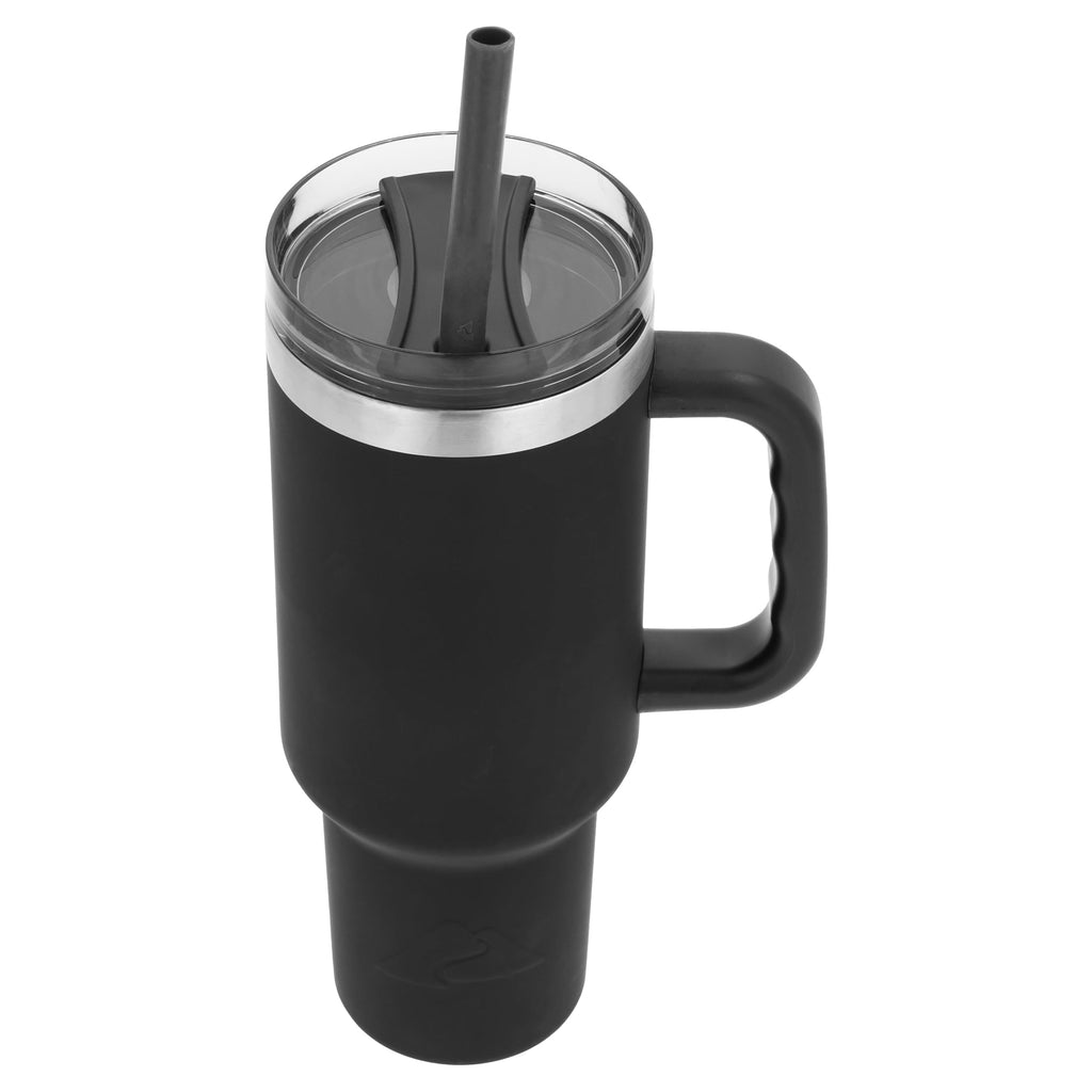 (6 pack) Ozark Trail 40 oz Stainless Steel Insulated Tumbler with Handle, Black