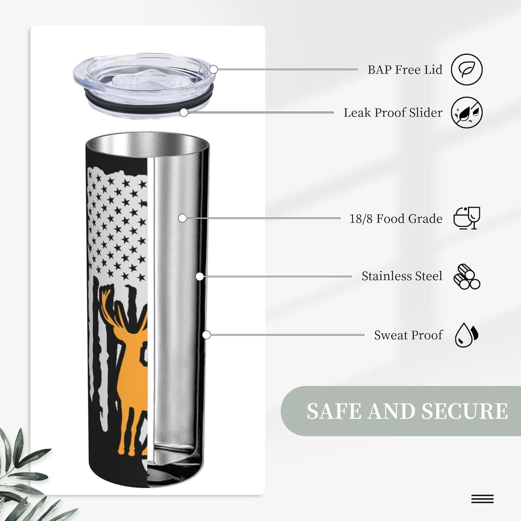 Dad Gifts, Best Papa Ever Tumbler Cups with Lid - Tumblers Straight Mug 20 Oz - Double Wall Insulated Coffee Mug - Holidays Birthday Gifts for Father Grandpa