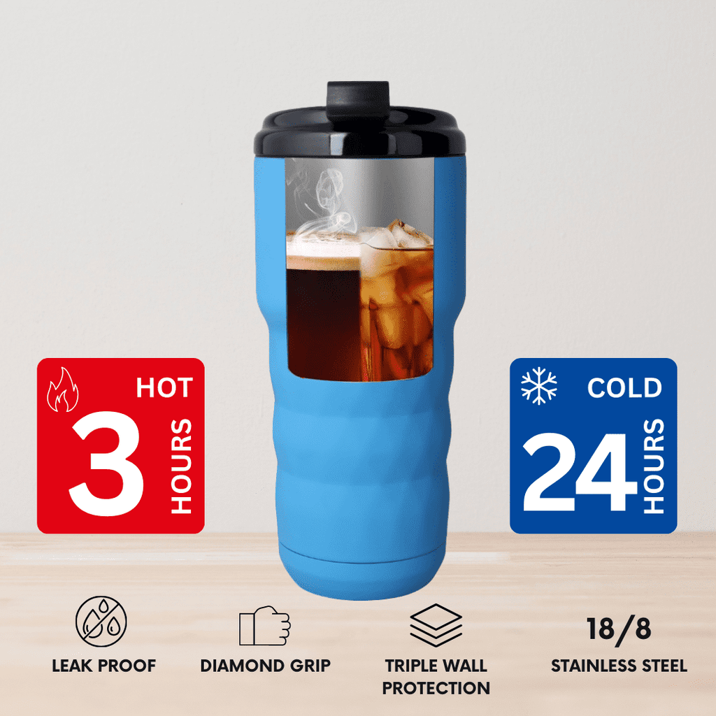 SINT Insulated Coffee Mug 20 oz, Insulated Coffee Cups with Flip Lid, Stainless Steel Coffee Mugs Spill Proof, Double Wall Vacuum Tumblers, Reusable To Go Mug for Hot/Ice Coffee Tea - Blue