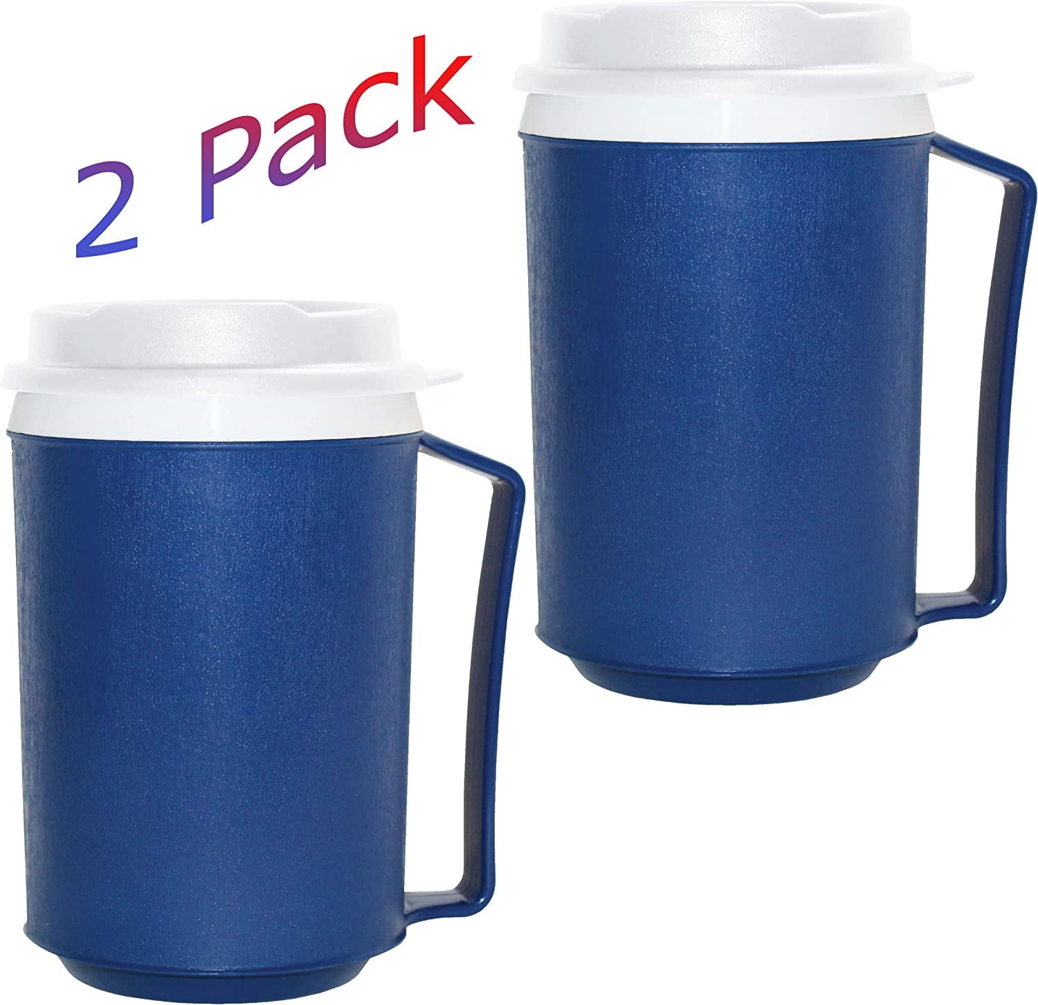 Weighted Insulated Mug with Tumbler Lid (12oz), Pack of 2