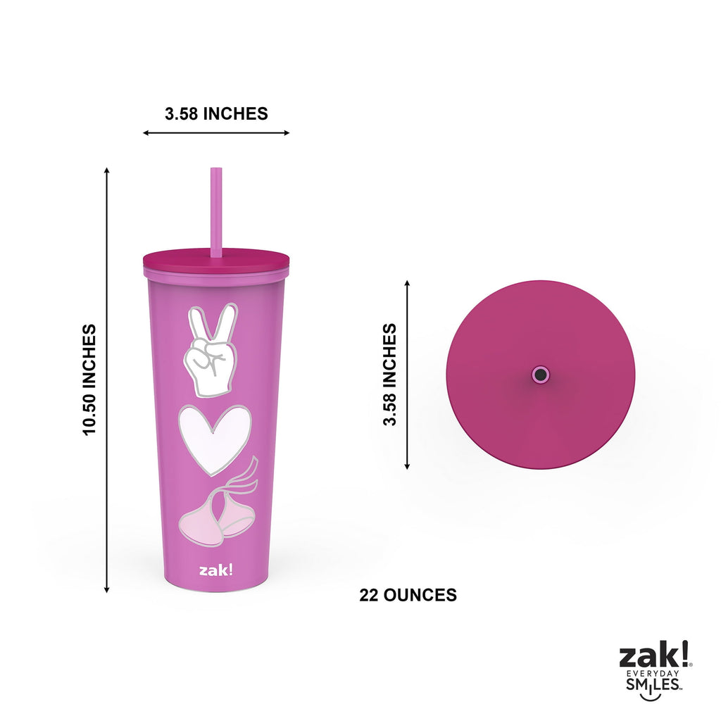 Valentine's Day 22 oz Plastic Hershey's Kiss Insulated Tumbler with Straw