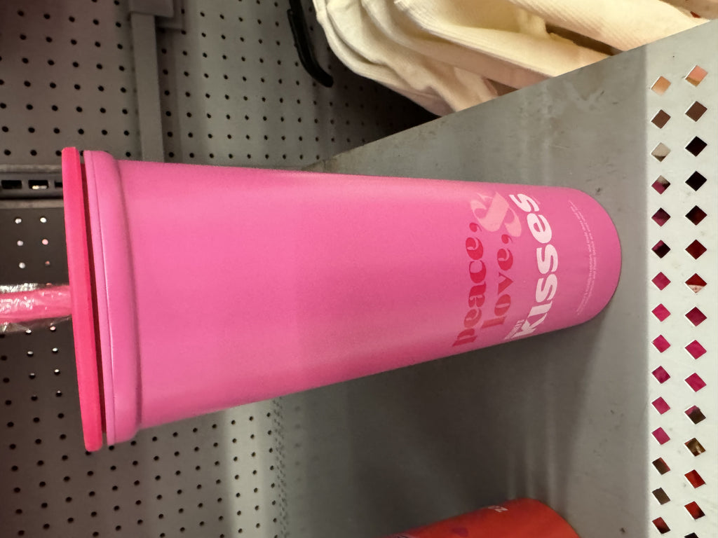 Valentine's Day 22 oz Plastic Hershey's Kiss Insulated Tumbler with Straw