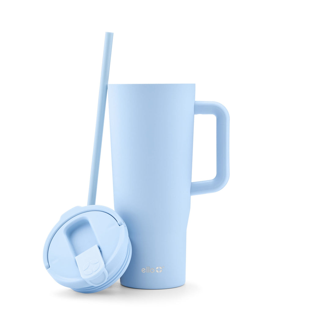 (2 pack) Ello Ultra Clean 40 oz Stainless Steel Tumbler with Handle, Blue