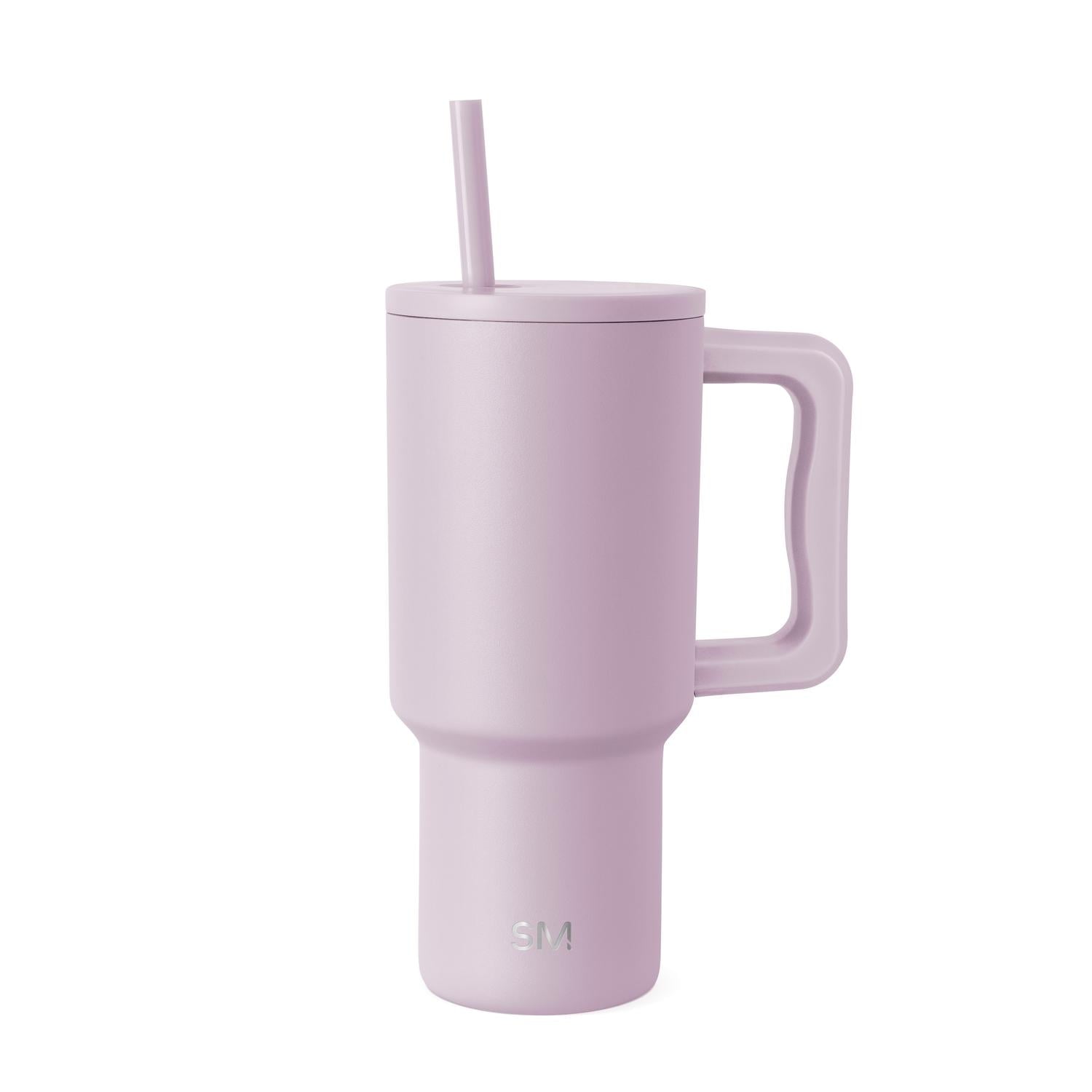 Simple Modern 30 fl oz Insulated Stainless Steel Trek Tumbler with Straw Lid | Seaglass Sage and Cream Checkmate - Insulated Tumbler