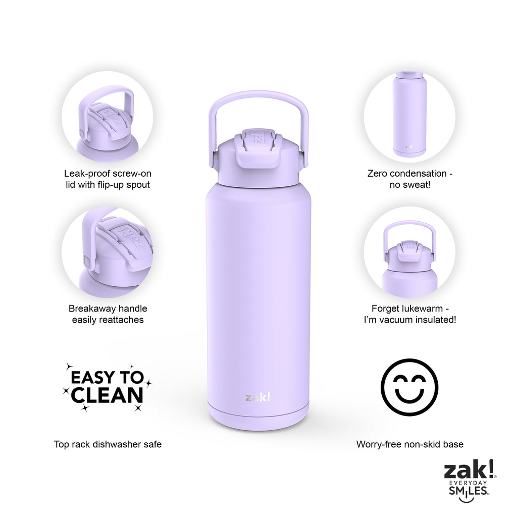 Zak! Liberty Stainless Steel Double Wall Insulated Tumbler 32 oz. Lavender (2598-X030)