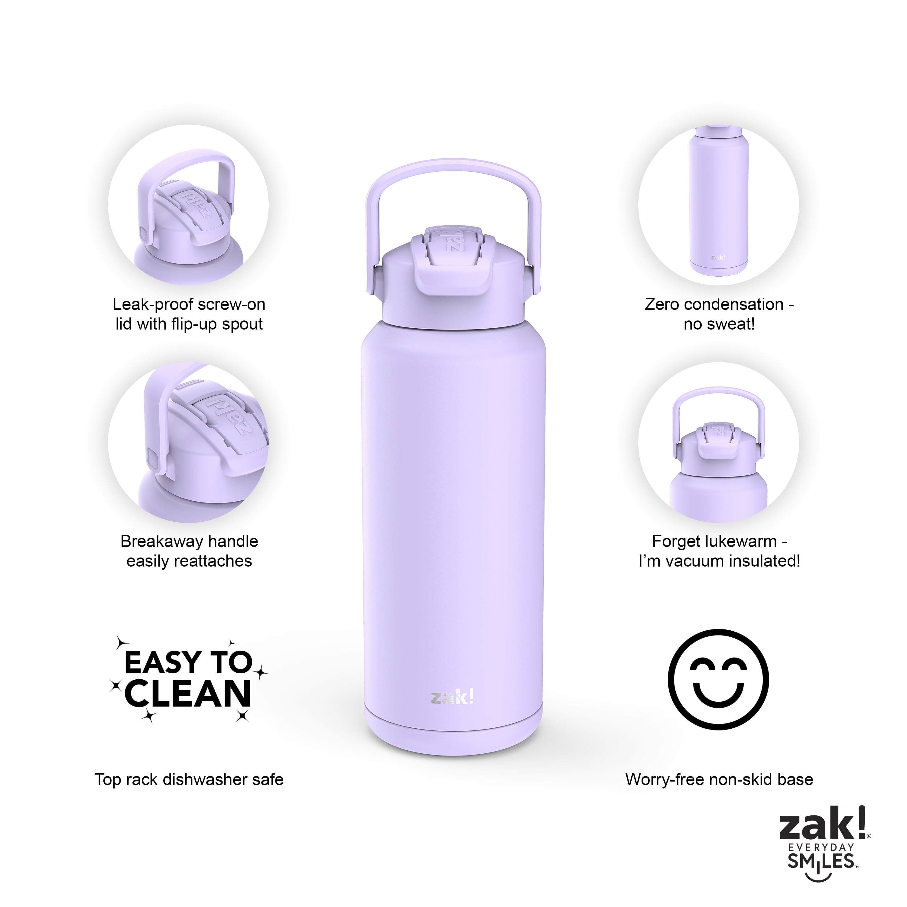 Zak! Liberty Stainless Steel Double Wall Insulated Tumbler 32 oz. Lavender (2598-X030)