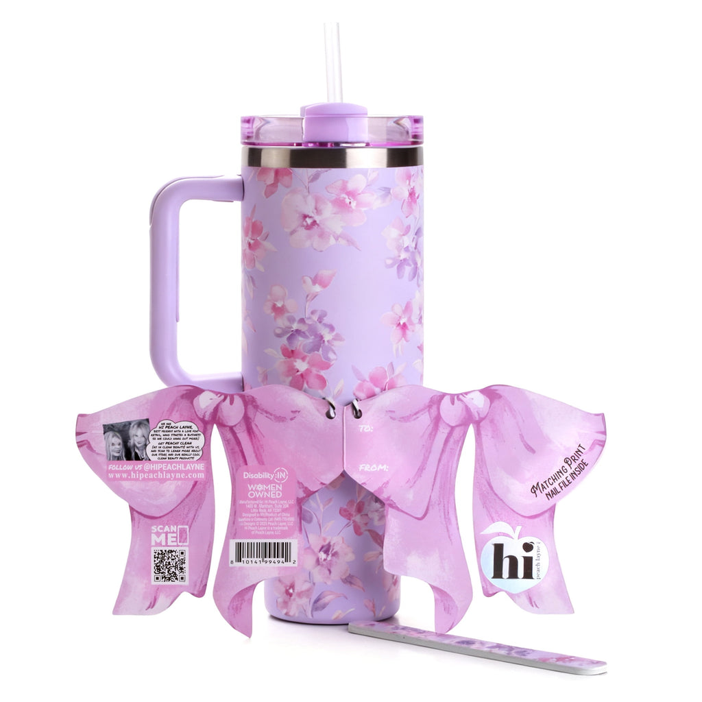 Hi Peach Layne 40oz Purple Beauty Insulated Tumbler with Nail File