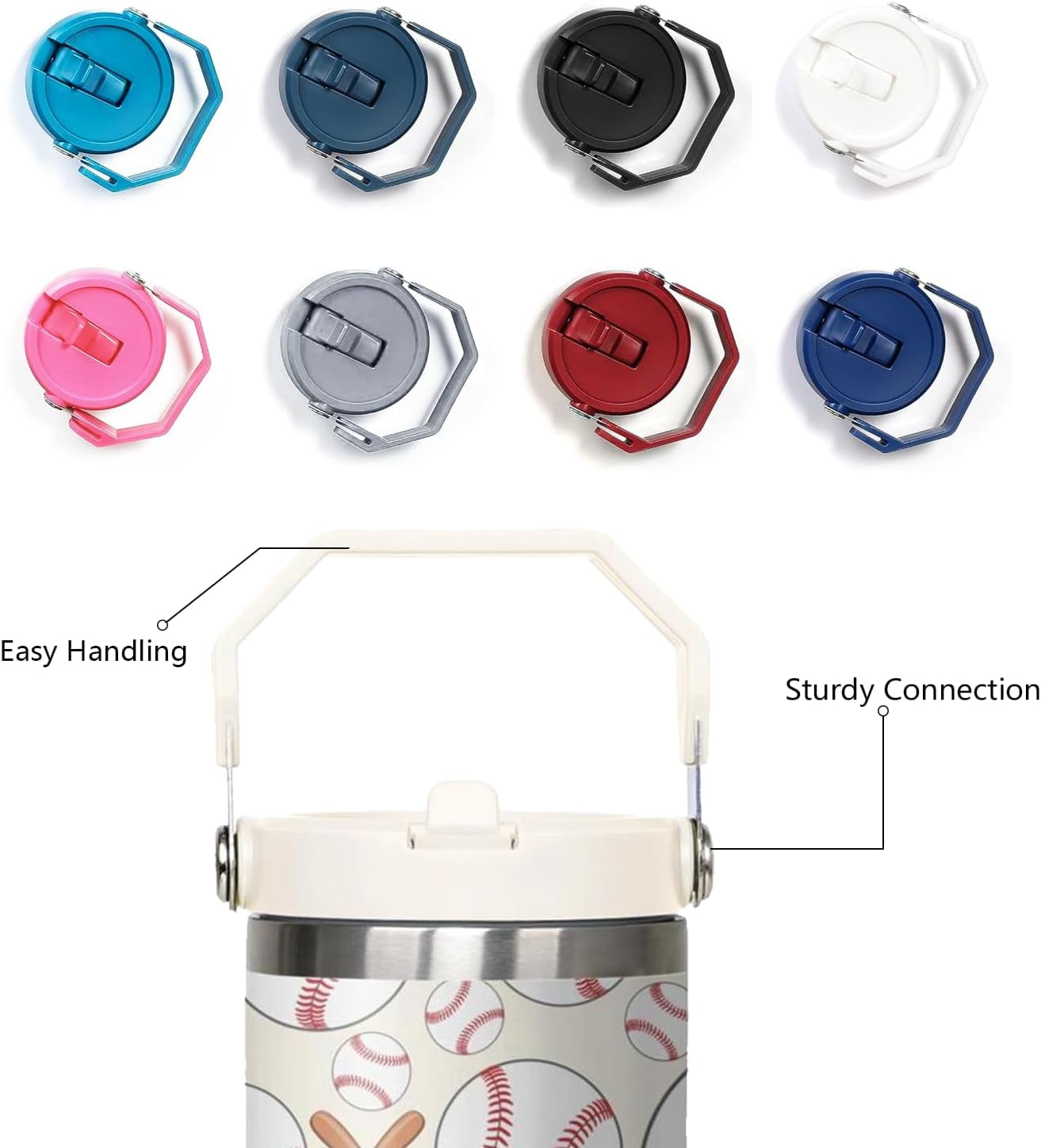 30 oz Baseball Coffee Mug Cup Vacuum Insulated Travel Tumbler with Handle Lid and Straw,Baseball Coach Gifts,Baseball Accessories Stuff