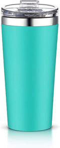 AA Products 16oz Tumbler-Vacuum Insulated Double-Walled 18/8 Stainless Steel Travel Coffee Mug For Cars, Home,Office,School-Blue