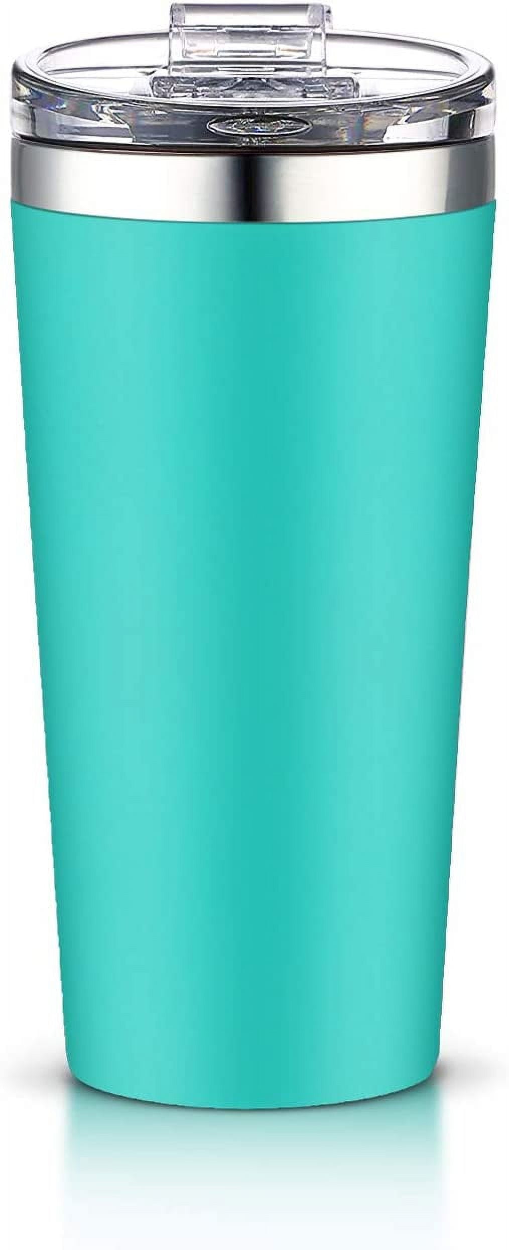 AA Products 16oz Tumbler-Vacuum Insulated Double-Walled 18/8 Stainless Steel Travel Coffee Mug For Cars, Home,Office,School-Blue