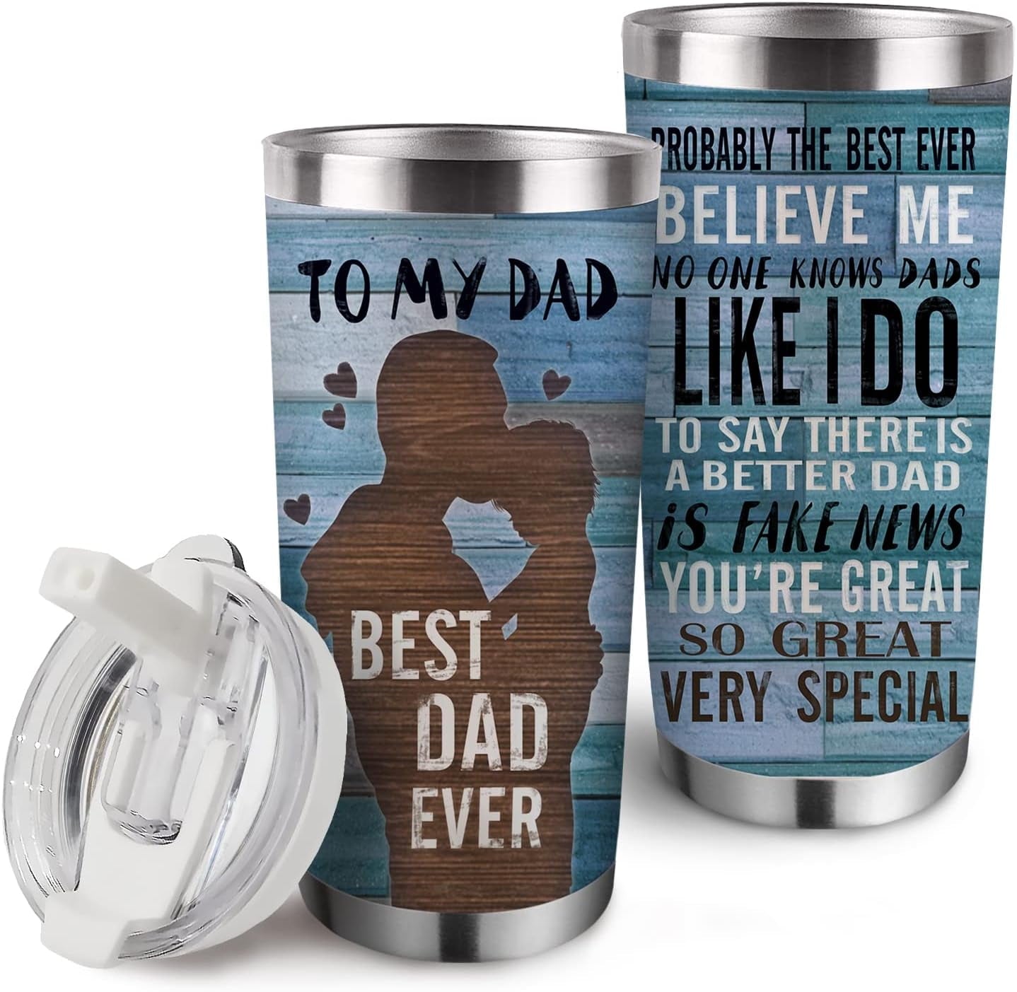 Best Dad Ever Insulated Vacuum Tumbler with Lid, Father''s Day Gifts for Dad Papa Grandpa, Mechanic Toolbox American Flag Funny Stainless Steel Double Wall Cup, 20 oz Travel Detachable Straw Mug - Insulated Tumbler