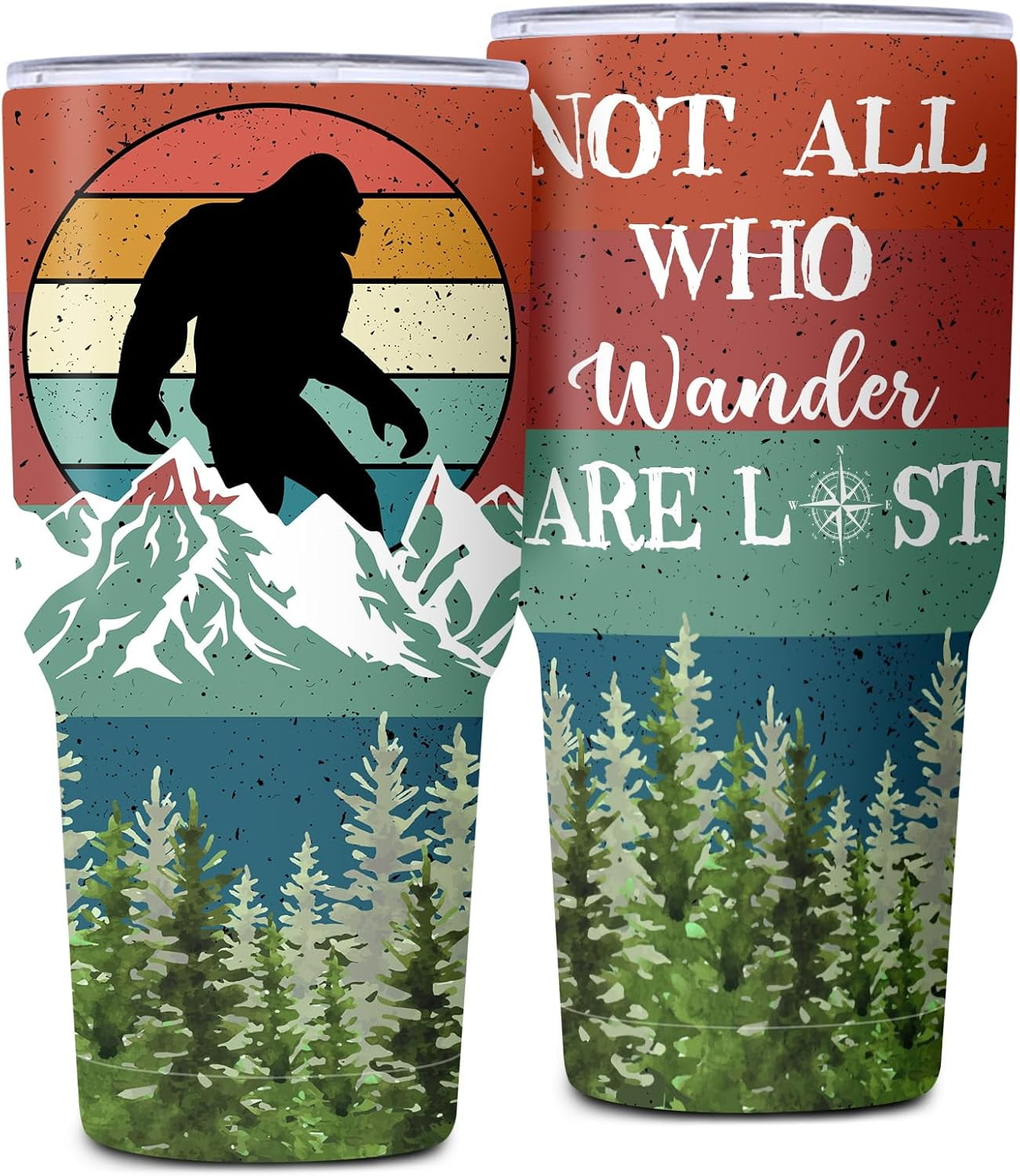 Bigfoot Gifts - Bigfoot Tumbler, Sasquatch Gifts, Big Foot Sasquatch Gifts, Big foot Gifts for Men Women, Gifts for Bigfoot Lovers, 30oz Tumbler with Lid - Tumbler