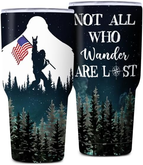 Bigfoot Gifts - Bigfoot Tumbler, Sasquatch Gifts, Big Foot Sasquatch Gifts, Big foot Gifts for Men Women, Gifts for Bigfoot Lovers, 30oz Tumbler with Lid