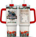 Tumbler 40 Oz With Handle Lid And Straw, Grandmasaurus Nutrition Facts, Grandmasaurus Gifts, Nana Grandma Cups Coffee Handle Sippy Tumblers Granny Great Water Cup Grandmas - Tumbler