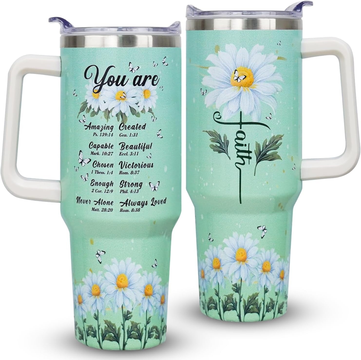 40oz Bee Tumbler With Handle Lid and Straw -Bee gifts for women Bee Travel Coffee Cup-Bee Gifts For Bee Lover-Bee Mugs - Tumbler