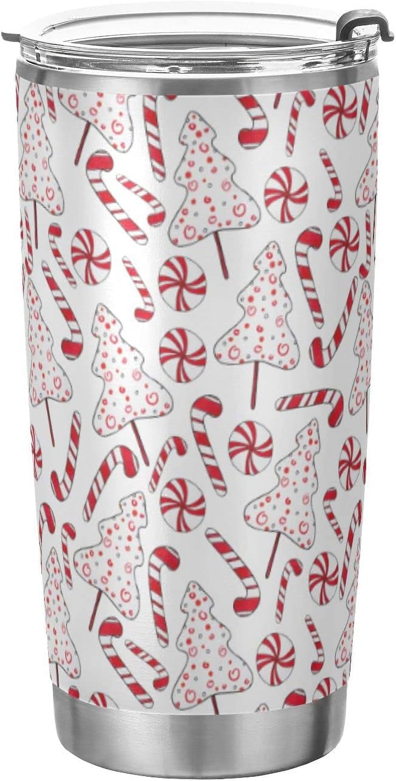 Pink Christmas Tree Cakes Stainless Steel Tumbler 40Oz With Handle Insulated Tumbler Holiday Coffee Travel Mug for Tea, Latte, Hot Chocolate Seasonal Xmas Gifts for Women Men Coworker or Friends - Insulated Tumbler