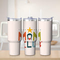 Colorful MOM CLUB Stainless Steel Tumbler, 30oz
