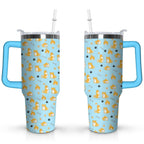 Gift for Dog Lovers Cute Dog Tumbler for Women - 40oz - Insulated Travel Tumbler Cup