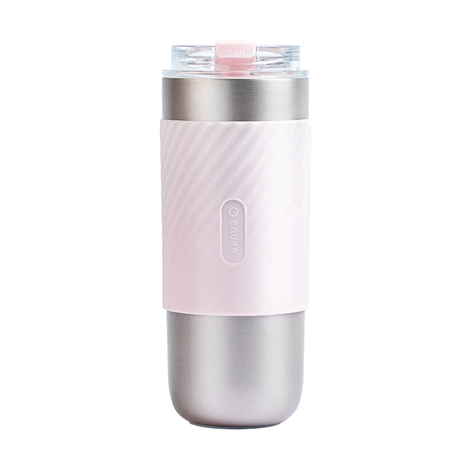 DaaSiGwaa Vacuum-Insulated Stainless Steel Travel Mug with Leak-Proof Lid, Infuser And Straw, Reusable Iced Coffee Cup, Hot Coffee Travel Tumbler, 17.5 oz(Pink)
