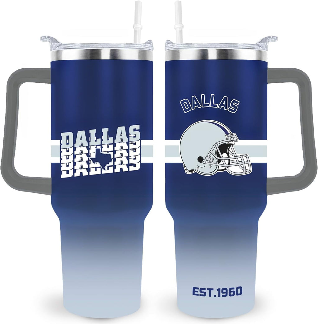 Kansas City Tumbler Cup - Kansas City Gifts for Men - 40 OZ Insulated Stainless Steel Coffee Travel Mug with Lid and Straw - Insulated Tumbler