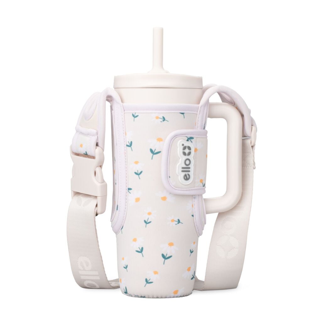Ello Ultra Clean 24oz Insulated Leak-Proof Lid Tumbler with Sling, Strawberries - Insulated Tumbler