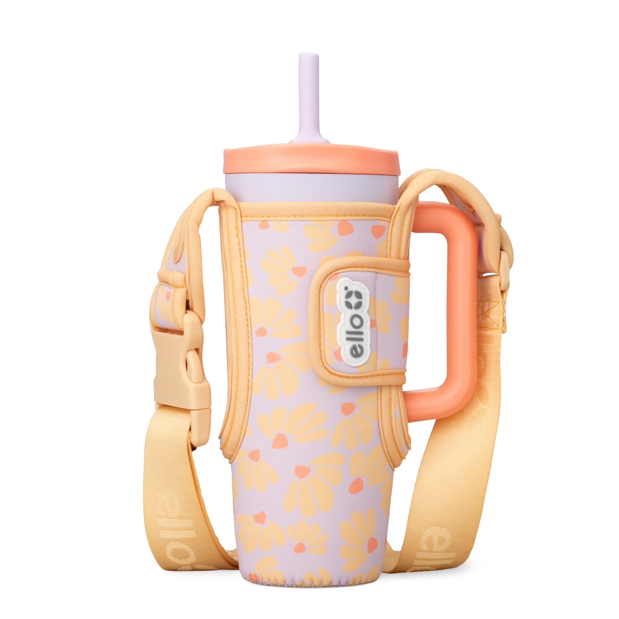 Ello Ultra Clean 24oz Insulated Leak-Proof Lid Tumbler with Sling, Strawberries - Insulated Tumbler
