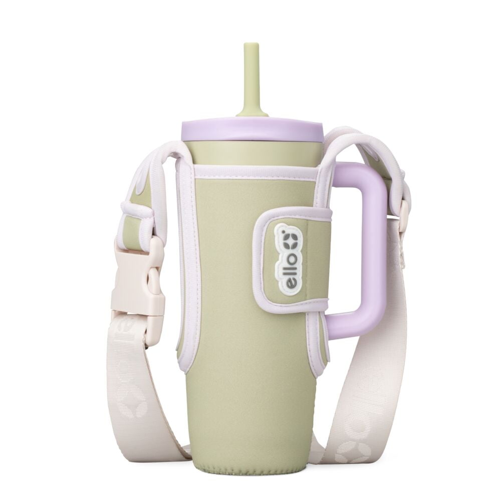 Ello Ultra Clean 24oz Insulated Leak-Proof Lid Tumbler with Sling, Strawberries - Insulated Tumbler