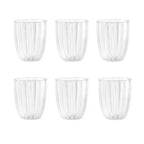GUZZINI Dolcevita 12oz Low Tumblers (Set of 6) Mother of Pearl - 100% Recycled Plastic - Unbreakable, Reusable, BPA-Free, Iced Coffee, Smoothie, Water - Stackable Cup for Kids, Home & Kitchen