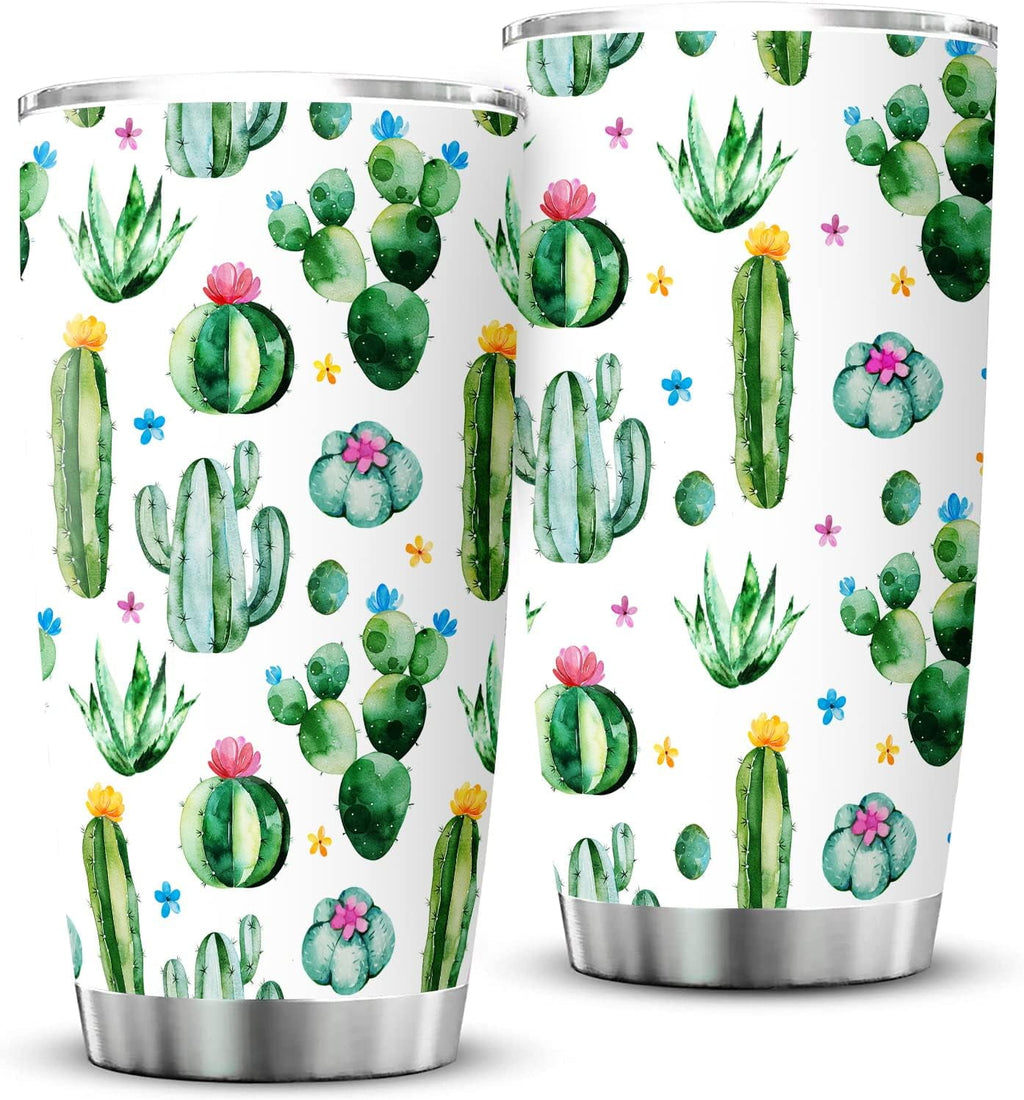 Gifts for Cactus Lovers Gifts for Cactus Lovers Tumbler Cute Plant Gifts for Women Plant Lady Gifts Cactus Insulated Stainless Steel Travel Tumbler With Lid 20 OZ