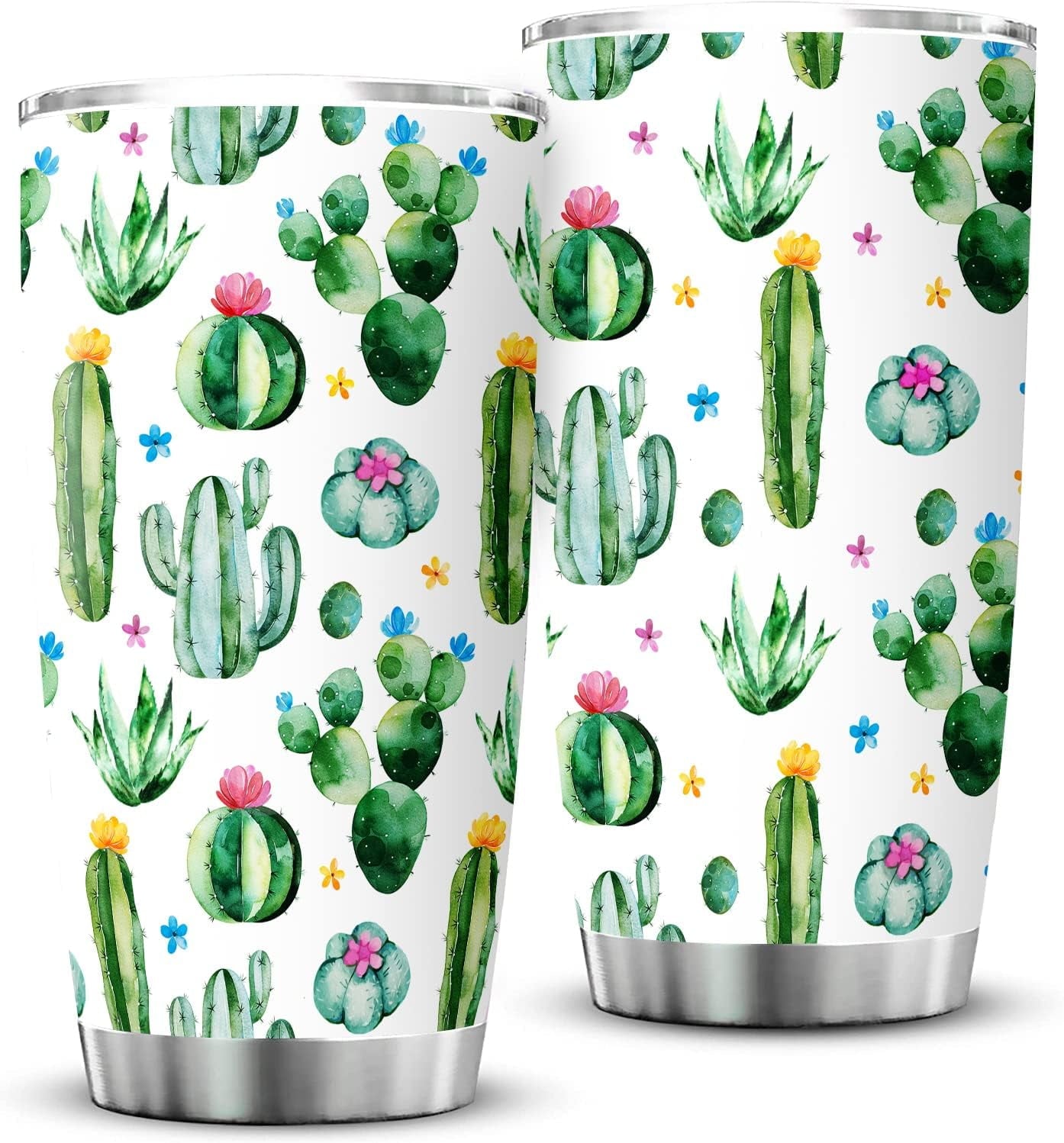 Gifts for Cactus Lovers Gifts for Cactus Lovers Tumbler Cute Plant Gifts for Women Plant Lady Gifts Cactus Insulated Stainless Steel Travel Tumbler With Lid 20 OZ