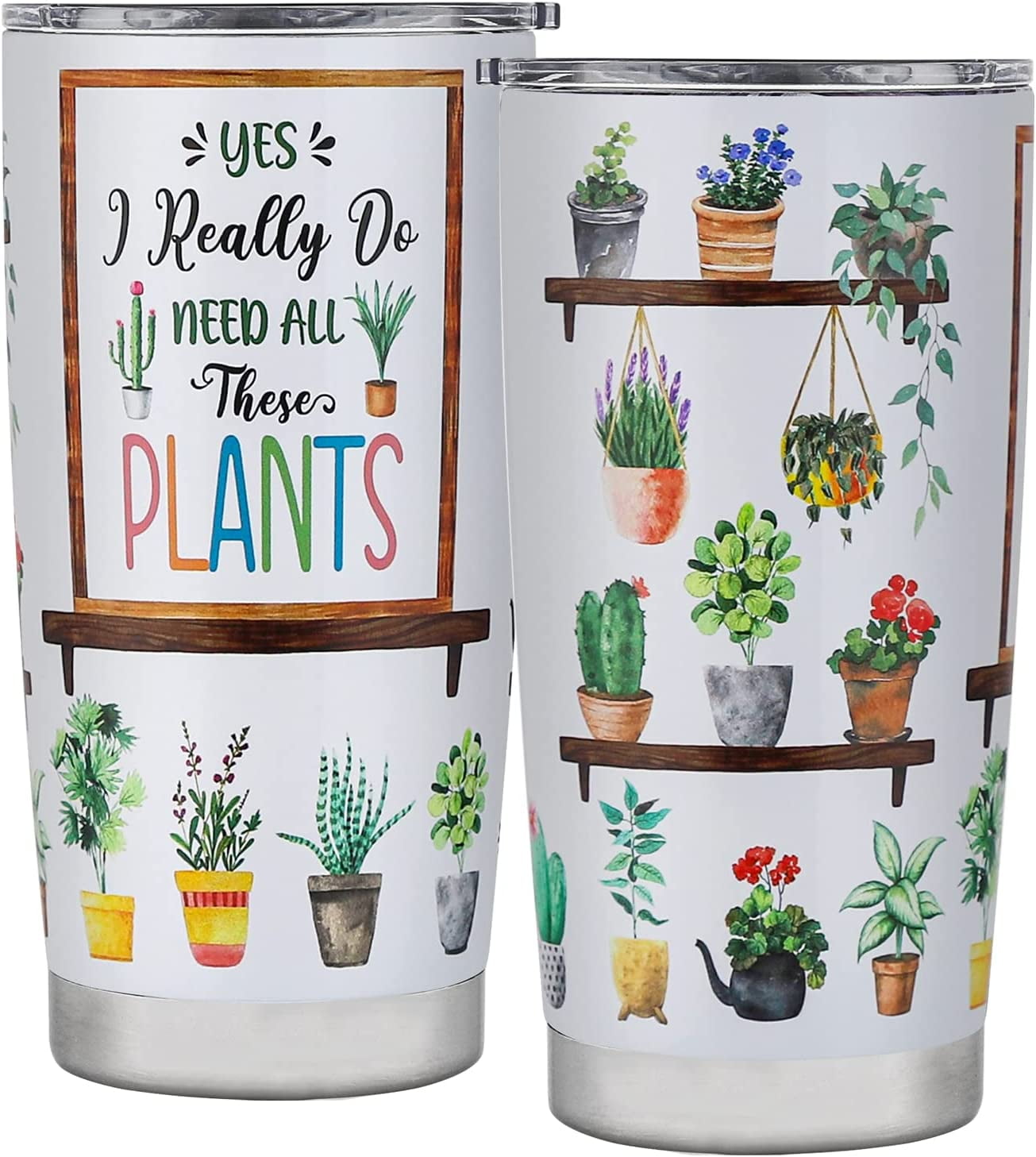 Gifts for Cactus Lovers Gifts for Cactus Lovers Tumbler Cute Plant Gifts for Women Plant Lady Gifts Cactus Insulated Stainless Steel Travel Tumbler With Lid 20 OZ - Insulated Tumbler