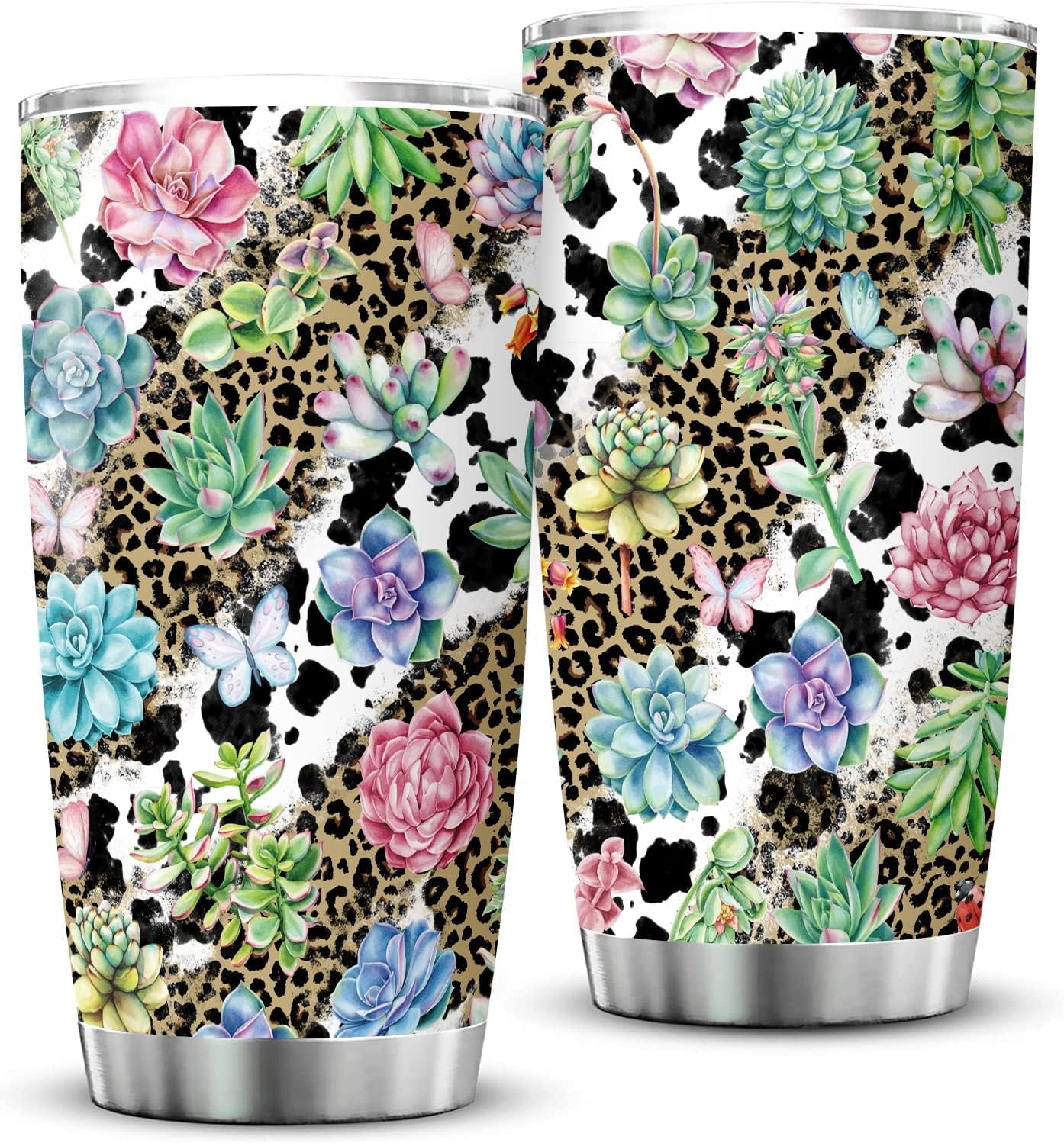Gifts for Cactus Lovers Gifts for Cactus Lovers Tumbler Cute Plant Gifts for Women Plant Lady Gifts Cactus Insulated Stainless Steel Travel Tumbler With Lid 20 OZ - Insulated Tumbler