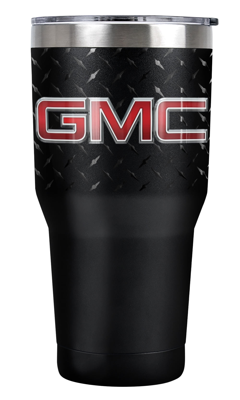 Gmc Official Truck Logo 30 oz Travel Tumbler, Stainless Steel, Vacuum Insulated with Leak Resistant Slide-Lock Lid