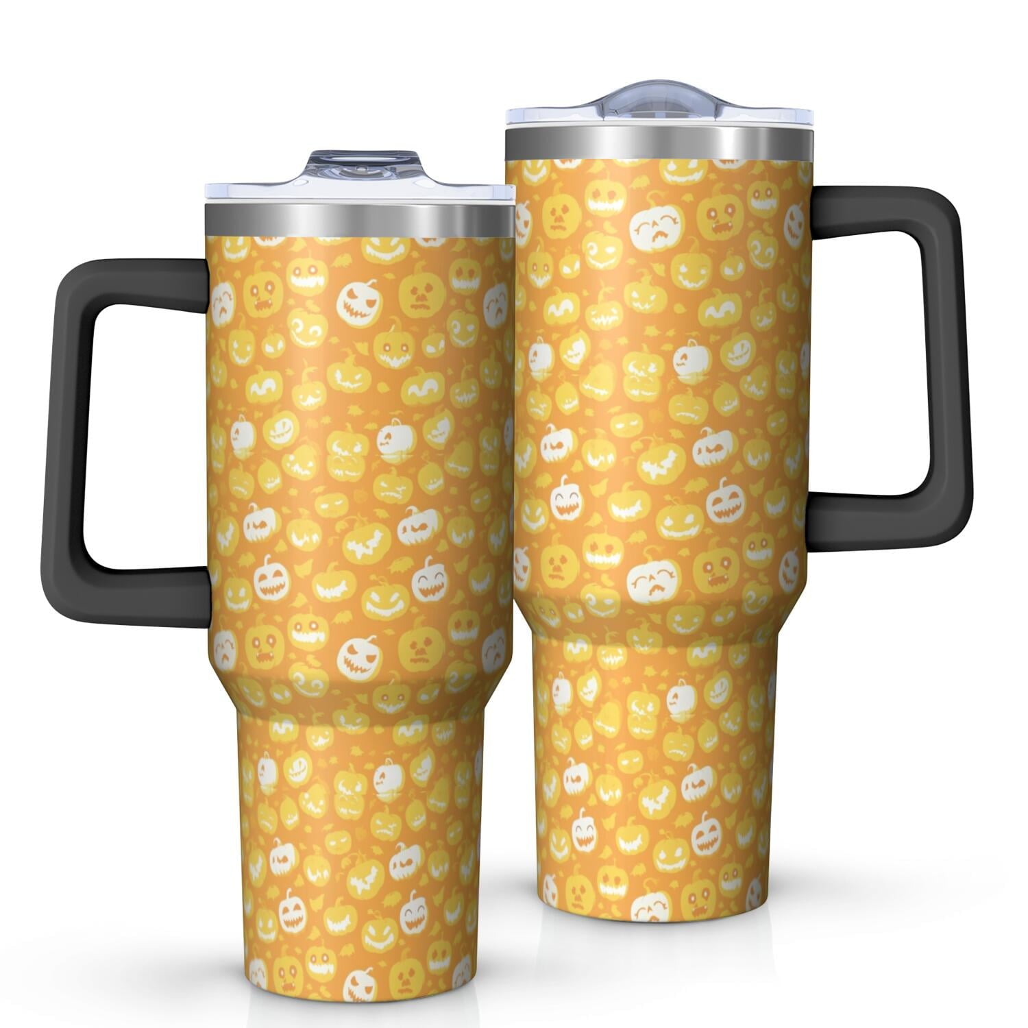 Halloween Style Mega Mug 40oz – Stainless Steel Insulated Tumbler with Handle and Straw, Large Capacity Travel Cup for Hot & Cold Drinks - Tumbler