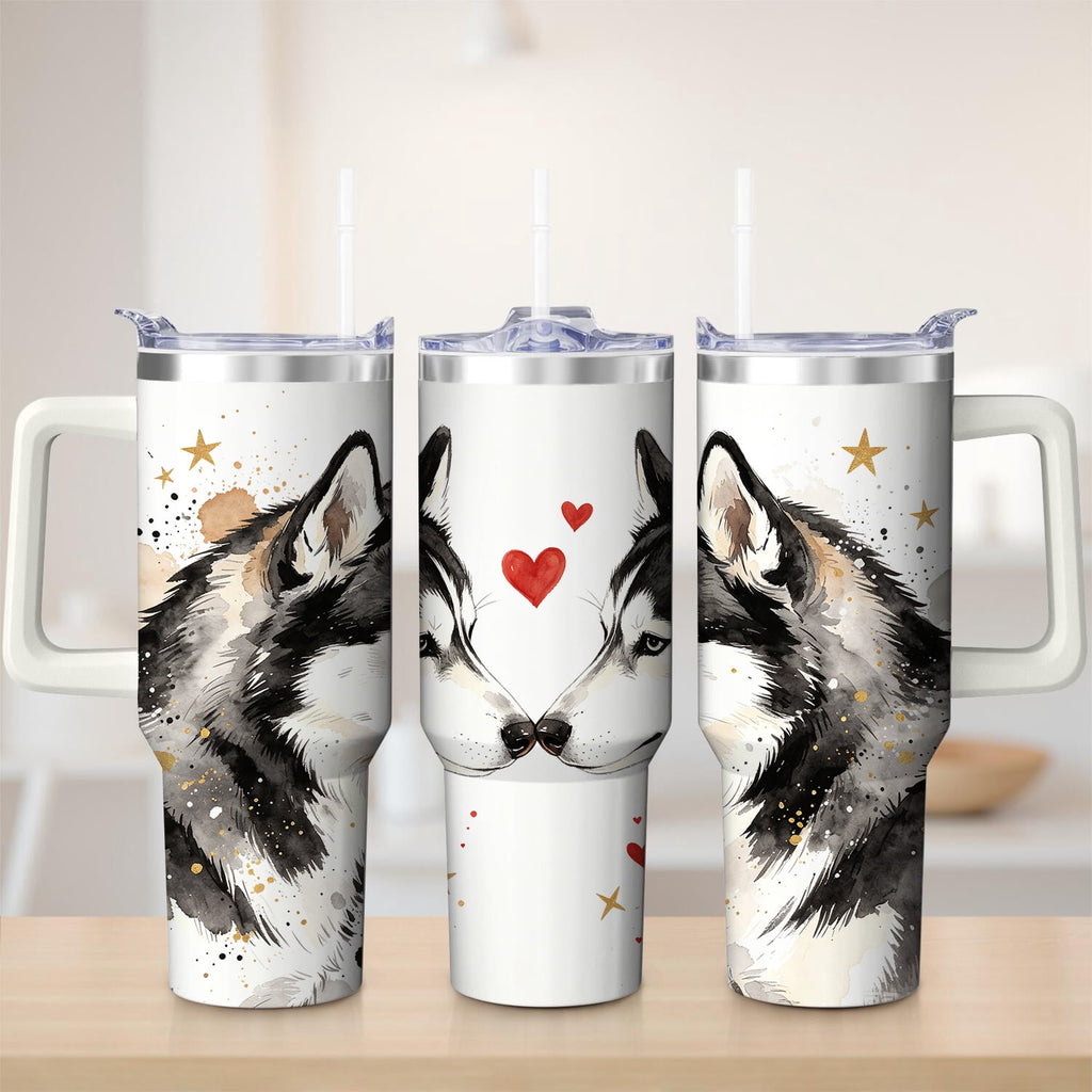 Husky Love Design Stainless Steel Tumbler, 40oz - Tumbler