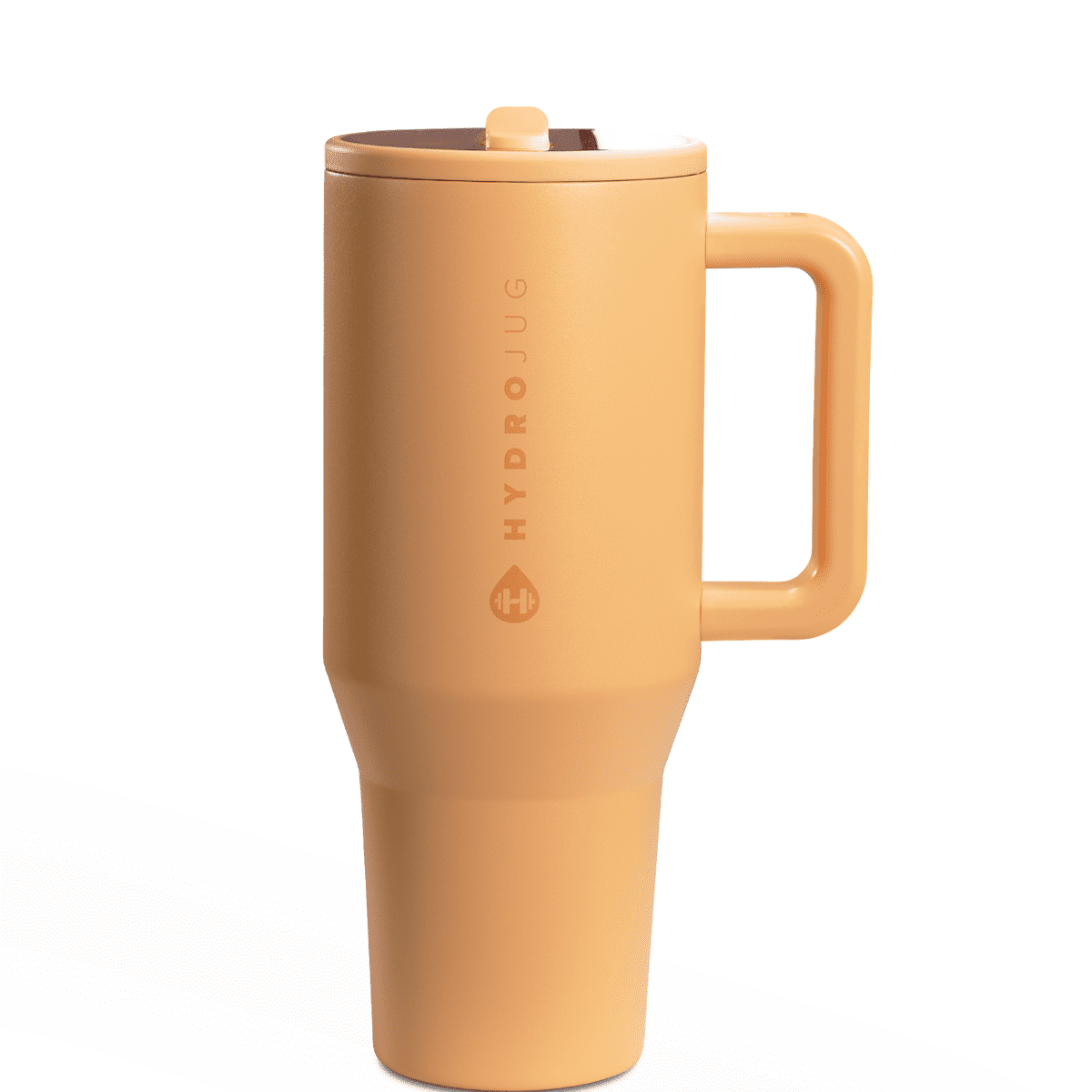 HydroJug Traveler 32 oz Water Bottle, Stainless Steel Insulated Tumbler with Flip Straw and Handle - Pink Sand - Tumbler