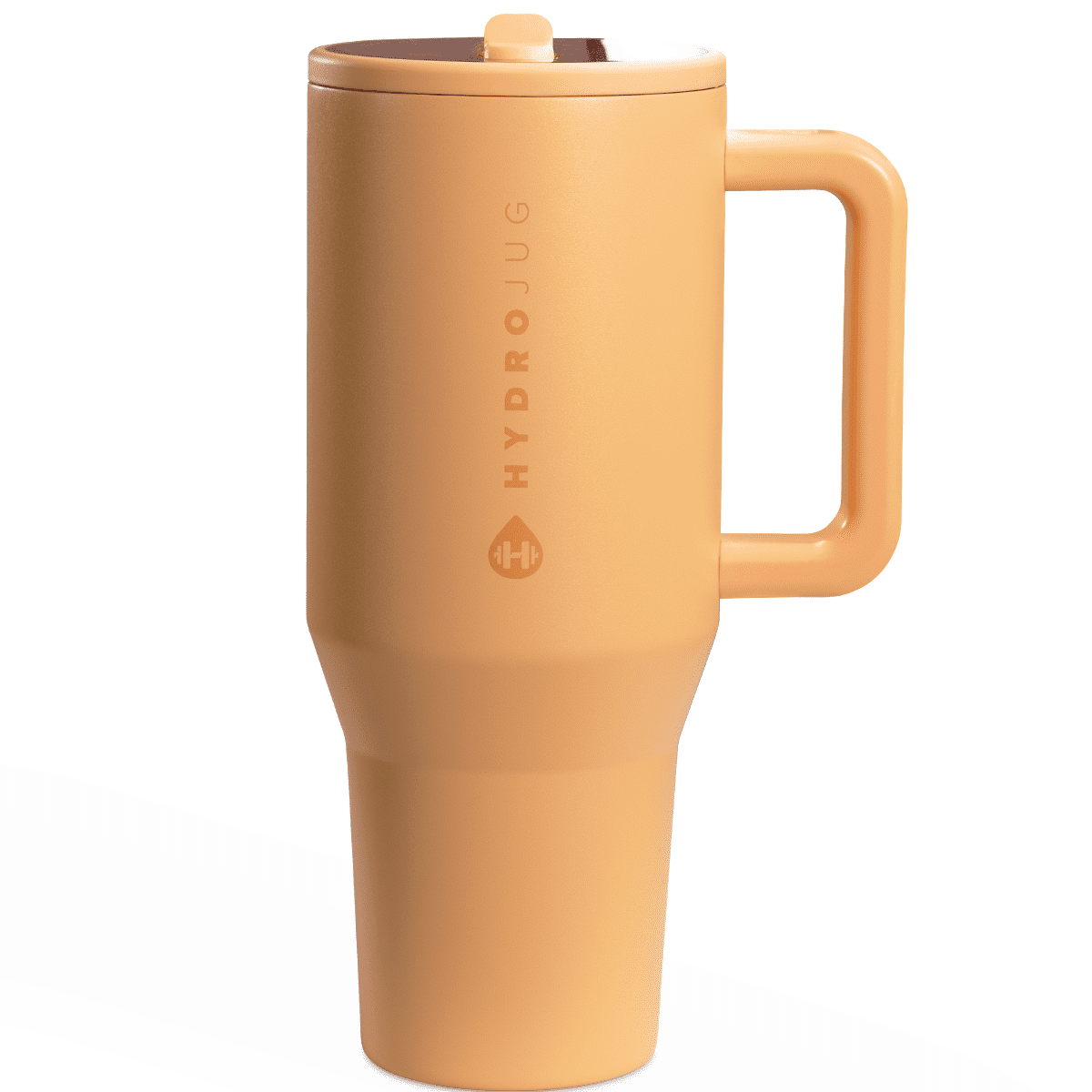 HydroJug Traveler 40 oz Water Bottle, Stainless Steel Insulated Tumbler with Flip Straw and Handle - Pink Sand - Insulated Tumbler