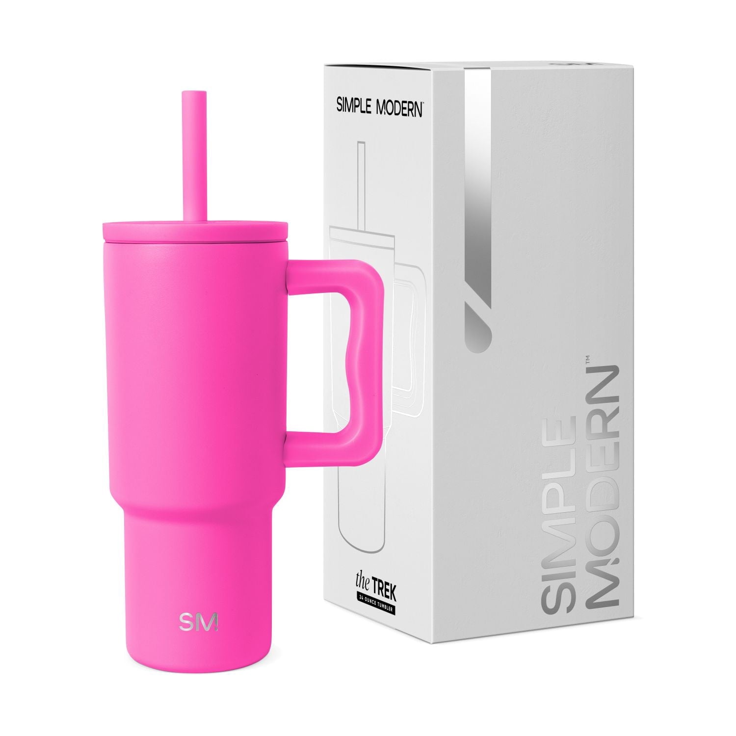 Simple Modern 24oz Trek Tumbler with handle and Silicone Straw Lid | Asteroid - Tumbler