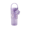 Large Capacity Insulated Tumbler Dual Drink Straw Sip Lid Handle Leakproof Cup