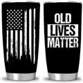 Old Lives Matter Tumbler for Dad Grandpa Men, Stainless Steel Coffee Mug for Birthday Retirement Gifts 20 OZ