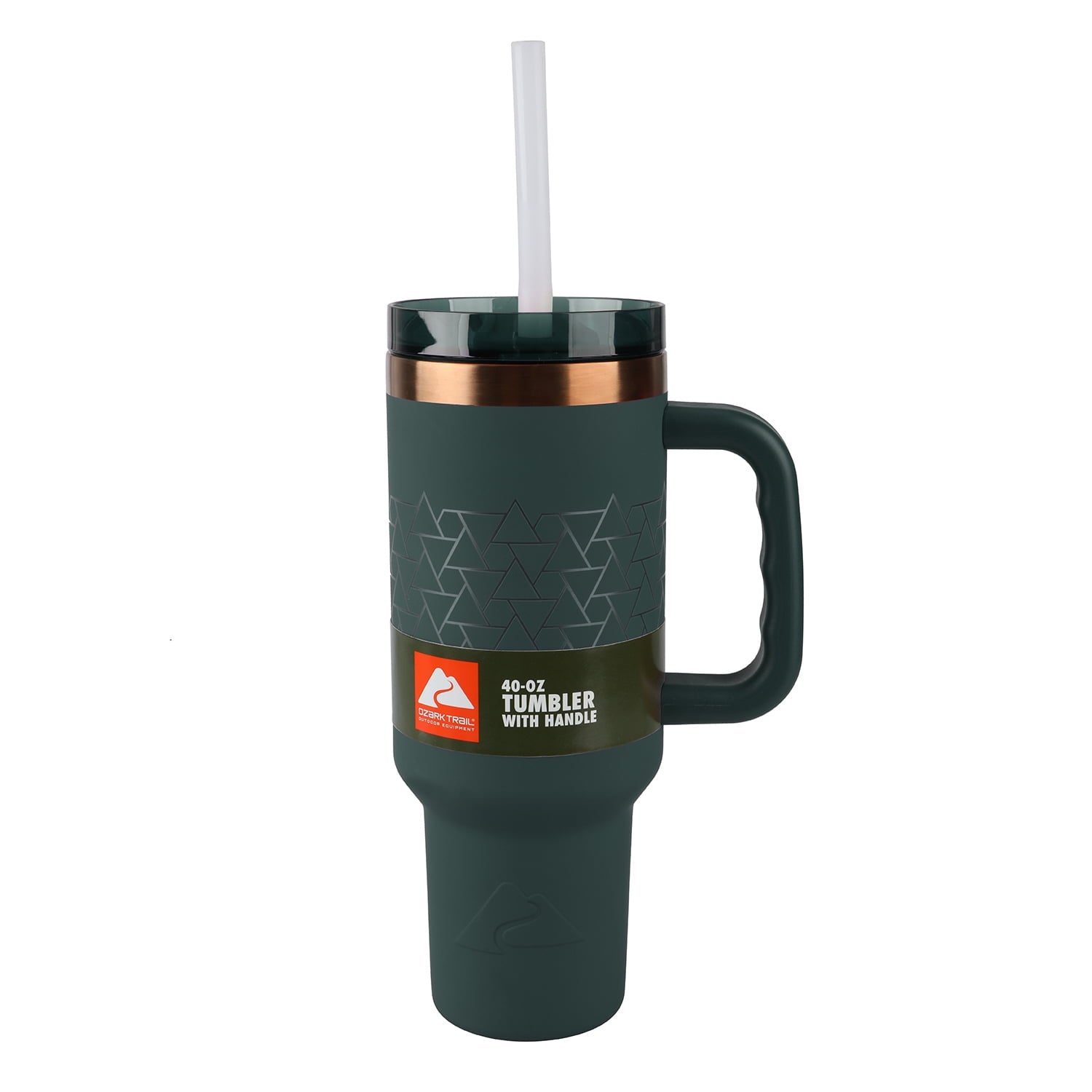 (6 pack) Ozark Trail 40 oz Stainless Steel Insulated Tumbler with Handle, Black - Insulated Tumbler