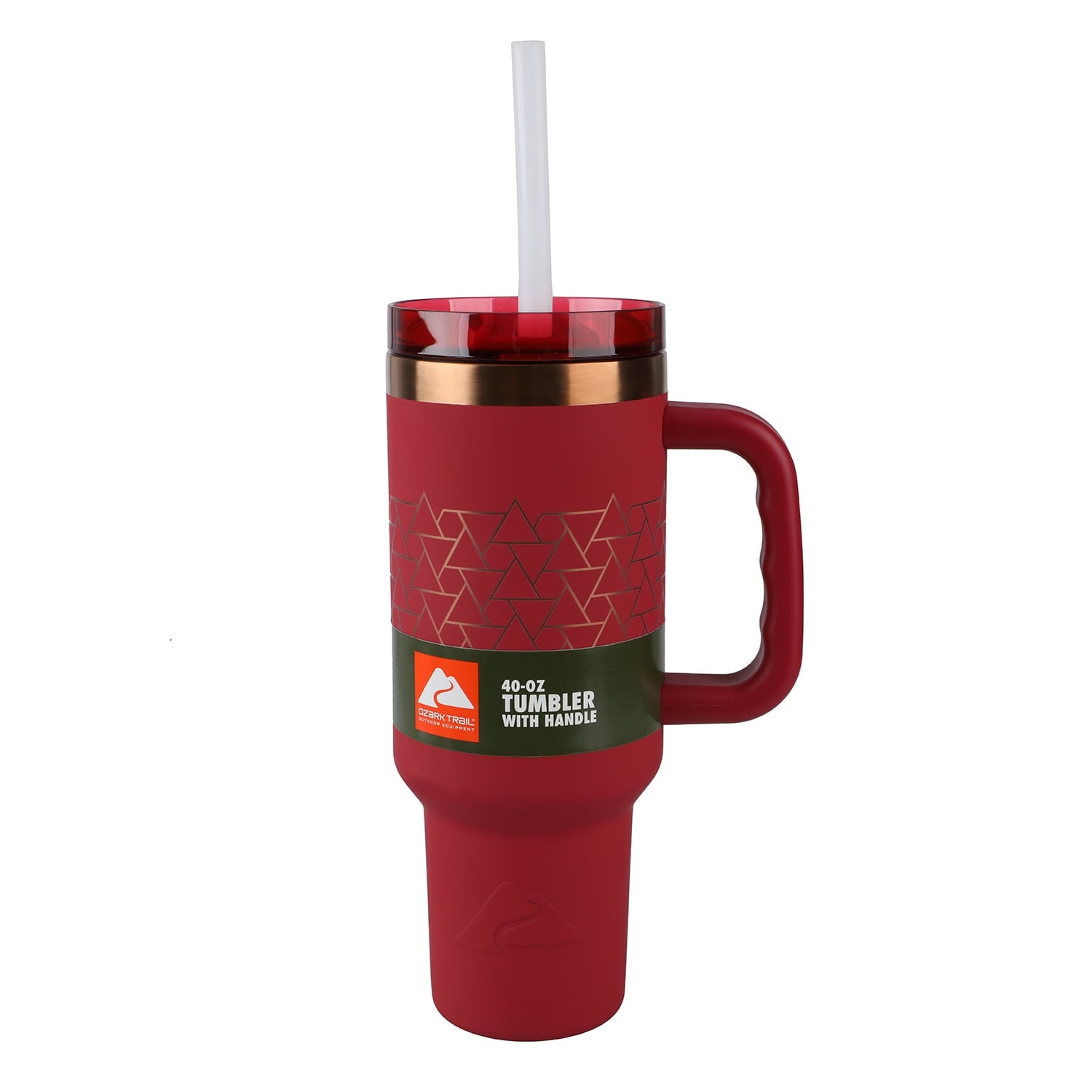 (6 pack) Ozark Trail 40 oz Stainless Steel Insulated Tumbler with Handle, Black - Insulated Tumbler