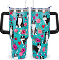 Pitbull Gifts Dog Tumbler Cup for Women Men 40oz Stainless Steel Insulated Travel Mug with Lid and Straw - Tumbler
