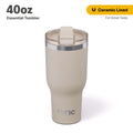 RTIC 40 oz Ceramic Lined Insulated Essential Tumbler, Leak-Resistant Lid, White - Insulated Tumbler